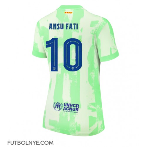 Camiseta Barcelona Ansu Fati #10 Tercera Equipación para mujer 2024-25 manga corta